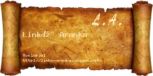 Linkó Aranka névjegykártya